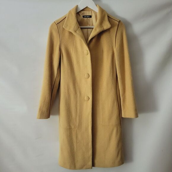 DKNY Camel Wool Coat (XS?) - Picture 11 of 15